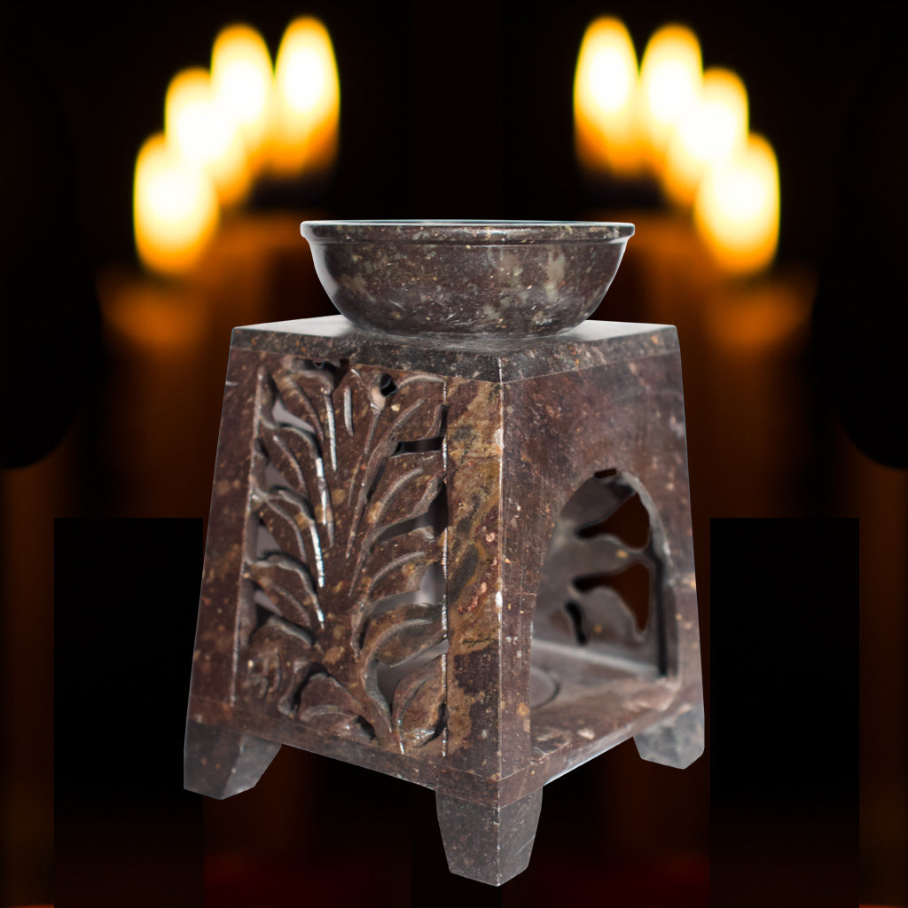 Essential Oil and Incense Burner - Angled Arch